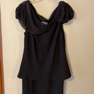 Metaphor Elegant full length maxi classic black dress, gown, size 12